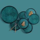 Karaca Teo Yeşil 7 Parça Standlı Pasta/Tatlı Seti thumbnail 4