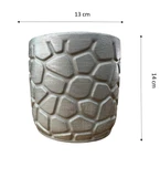 Bitki Tasarımı Ev dekorasyon Gümüş Taş Desen Beton Saksı Çiçeklik Saksılık thumbnail 2