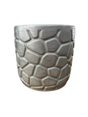 Bitki Tasarımı Ev dekorasyon Gümüş Taş Desen Beton Saksı Çiçeklik Saksılık thumbnail 4