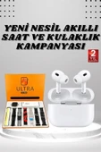 7 Kordonlu Akıllı Saat Ve Yeni Nesil Kulaklık Dokunmatik Ekran Android ve İOS Uyumlu thumbnail 2