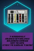 Aynalı Bluetooth Kulaklık ve 7 Kordonlu Akıllı Saat Dijital Göstergeli Uzun Pil Ömrü - 3