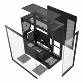 Aztech AZT101-B USB 3.0 RGB ATX Mid Tower Siyah Kasa thumbnail 6