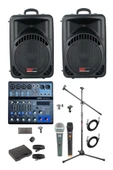 Lastvoice Ample Center-Paket-2 Aktif hoparlör ve Mixer Full Ses Sistemi Seti - 1