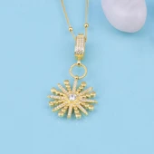 Gümüş Pazarım Kartanesi Model Özel Tasarım Altın Kaplama Top Zincirli 925 Ayar Gümüş Kolye - 1