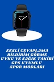 Akıllı Saat Nabız Ölçebilen Adımsayar Kalori Hesaplama Tema Değiştirme GPS Uyumlu thumbnail 1