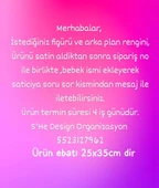 BEBEK İSMİNE ÖZEL HAZIRLANAN AHŞAP OBJELİ LEDLİ KAPI SÜSÜ - 3