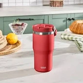 Karaca Star Ice Pipetli Çelik Sızdırmaz Termos Kırmızı 550 ml - 1