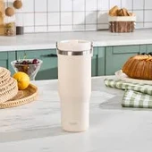 Karaca Star Ice Pipetli Çelik Sızdırmaz Termos Bej 860 ml - 1