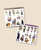 Demon Slayer Sanemi Shinazugawa - Genya Shinazugawa 2 Li Set Anime Sticker Çıkartma Kimetsu no yaiba thumbnail 1