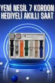 Akıllı Saat 7 Kordon Hediyeli Takvim Alarm Nabız Ölçer Bildirim Görme Sesli Görüşme thumbnail 2