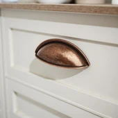 Çanak Kulp 64 mm Antik Bakır Renk Metal Mobilya Çekmece Dolap Kapak Kulpu Modern Mutfak Kulpları thumbnail 4