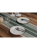 Örme Masa Örtüsü Püsküllü Runner Masa Örtüsü Organik Pamuk Runner 35X155 cm Masa Üstü Runner - 2