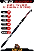 Oslo Anaconda 360cm 100-300gr Teleskopik Olta Kamışı thumbnail 1