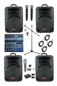 Lastvoice Ample Center Paket-4 Aktif hoparlör ve Mixer Full Ses Sistemi Seti - 1