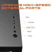 GAMEAGLE TORNADO BİLGİSAYAR KASASI + 750W + 80  POWER + 240 MM SIVI SOĞUTMA (SİYAH) - 5