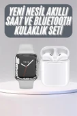 Akıllı Saat Kulaklık Hediyeli Uyku ve Sağlık Takibi Yapabilen Uzun Ömürlü thumbnail 2