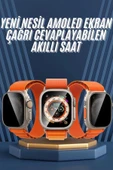 Ultra Max Kordon Kilitli Akıllı Saat Amoled Ekran Titreşimli Çağrı Cevaplayabilen thumbnail 2