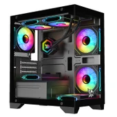 GAMEAGLE TORNADO BİLGİSAYAR KASASI + 750W + 80  POWER + 240 MM SIVI SOĞUTMA (SİYAH) - 2