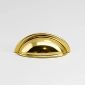 Çanak Kulp 5 ADET 64 mm Gold Altın Metal Mobilya Çekmece Dolap Kapak Kulpu Modern Mutfak Kulpları thumbnail 2