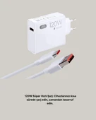 120W Güçlü Hızlı Şarj Adaptörü ve Type-C Kablo Seti – Güvenli Şarj Teknolojisi thumbnail 4