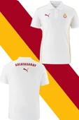 Galatasaray Orijinal Lisanslı A-Takım Polo Yaka Beyaz T-Shirt thumbnail 1