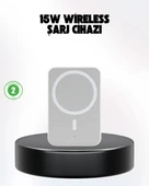 iPhone Serileri ile Uyumlu MagSafe Manyetik Araç Telefon Tutucu ve Şarj Cihazı thumbnail 1