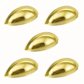 Çanak Kulp 5 ADET 64 mm Gold Altın Metal Mobilya Çekmece Dolap Kapak Kulpu Modern Mutfak Kulpları thumbnail 1