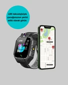 S10 Akıllı Çocuk Saati Siyah Model Çift Yönlü Konuşma ve SOS thumbnail 2