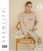 Seamlife Kadın Kışlık Termal Uzun Kollu Pijama Takımı - 7