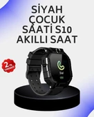 S10 Akıllı Çocuk Saati Siyah Tasarım Adımsayar ve Alarm Fonksiyonu - 1
