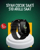 S10 Siyah Çocuk Takip Saati Güvenli Alan Uyarısı ve Sesli Mesaj - 1