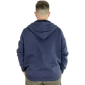 Erkek Sweatshirt Kapşonlu Zippered Basic 20543 İndigo - 4