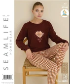 Seamlife Kadın Kışlık Termal Uzun Kollu Pijama Takımı - 10