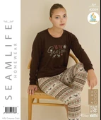 Seamlife Kadın Kışlık Termal Uzun Kollu Pijama Takımı - 4