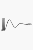 Helix 1.5M 100W Manyetik Katlanma Özellikli Type-C to Type-C PD Hızlı Şarj Kablo - Natural Grey - 3