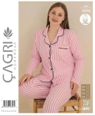 Çağrı Kadın Battal Kışlık Süet Uzun Kollu Önü Düğmeli Pijama Takımı 42534 thumbnail 1