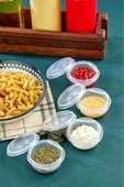 9 lu Yelpaze Kapaklı Şeffaf Mini Sosluk - Ketçap Mayonez Kabı- Kahve Yanı Şeker Lokumluk EVV-83462Y thumbnail 3