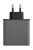 AmpCharge GaN100 2 Adet 100W Type-C ve 30W USB 3.0 Çıkışlı Hızlı Şarj Aleti - Koyu Gri - 4