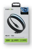 Helix 1.5M 100W Manyetik Katlanma Özellikli Type-C to Type-C PD Hızlı Şarj Kablo - Natural Grey - 7