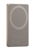 AluPac Mini 5K 5.000 mAh 20W Type-C ve 15W Kablosuz Hızlı Şarj Magsafe Powerbank - Gold - 3