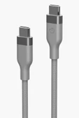 Helix 1.5M 100W Manyetik Katlanma Özellikli Type-C to Type-C PD Hızlı Şarj Kablo - Natural Grey - 2