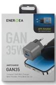 AmpCharge GaN35 35W Type-C ve 30W USB 3.0 Çıkışlı Hızlı Şarj Aleti - Koyu Gri thumbnail 6