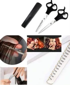 Çelik - Berber - Kuaför Traş Seti - Kuaför Makası - Ara Makas - Tarak EVV-13857YC thumbnail 1