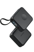 MagPac Mini Plus Dijital Göstergeli 10.000 mAh - 20W Type-C ve 15W Kablosuz PD Hızlı Şarj Magsafe Powerbank - Siyah thumbnail 1