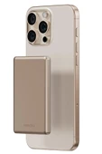AluPac Mini 5K 5.000 mAh 20W Type-C ve 15W Kablosuz Hızlı Şarj Magsafe Powerbank - Gold - 1