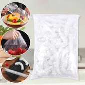 100 Adet Lastikli Tazeliği Koruyan Tencere ve Tabak Bonesi  Esnek Strech Kapak EVV-83391 thumbnail 4