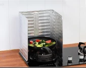 Ocak Yağ Sıçrama Koruyucu Katlanır Alüminyum Levha -Kolay Silinir Piknik Tüpü Rüzgar Önleyici Panel EVV-83380 thumbnail 4