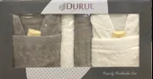 Durul Antik Kısmi Kadife Pamuklu 8 Parça Aile Bornoz Seti thumbnail 1