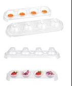 Silikon Tabanlı 4 Bölmeli Şeffaf Buz Kalıbı Yuvarlak Buzluk thumbnail 4