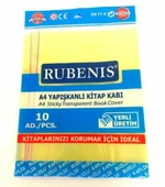Rubenis Hazır Kitap Kabı Şeffaf 10Lu Sarı - 1
